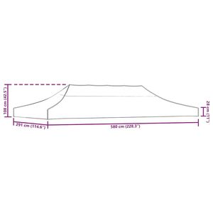 Techo para Carpa de Fiesta Beige de 0.9 Oz/ft2, 19.7 X 9.8 Pulgadas, Accesorios para Carpas - Product Image 6