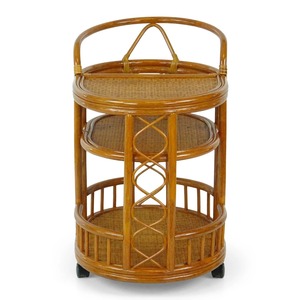 Rattan drink trolleys mobile kitchen cart with wheels room storage & decor cheap price rolling carts - Product Image 6