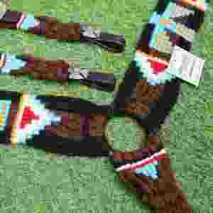 Juego de aparejos para caballo Thunder Bird Mohair con cuero argentino, cintura de 32 pulgadas - Product Image 5