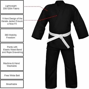 Wholesale Best Quality Martial Arts Wear Karate Suits Custom Made OEM Light Weight Men Karate Uniforms uploaded by Dress Sports - Product Image 4