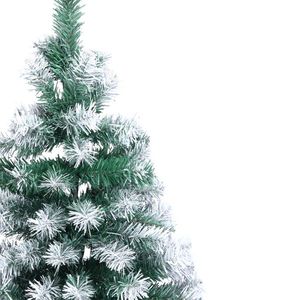 Albero di Natale in PVC Bianco Spray da 2,13 m con 1349 Rami, Decorazioni Festive per la Stagione Natalizia - Product Image 4