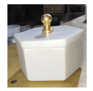 Top Quality Marble <b>Box</b> Brass Lid Best Gifts Crafts Jewelry <b>Box</b> Luxury Marble Storage <b>Box</b> <b>For</b> Office Desk - Product Image 4