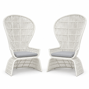 Silla de Exterior de Lujo con Diseño de Mimbre Tejido para Villa y Resort - Product Image 1