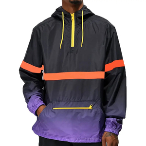 Custom Brand Name <b>Running</b> <b>Jacket</b> Hooded Breathable Waterproof <b>Reflective</b> Quick Dry Unisex Autumn 100% Polyester - Product Image 1