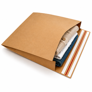 Bolsa de Correo de Papel Kraft ECO50 Reciclable de Lujo y Calidad Premium, Asas Retorcidas, Impresión Offset, Sello Autoadhesivo, Estándar Plano - Product Image 2