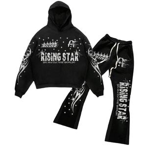 Conjunto de chándal personalizado para hombre, ropa de gimnasio, traje de correr de dos piezas, traje de entrenamiento, ropa deportiva, ropa de fitness, chaqueta para correr y pantalones con cremallera - Product Image 1