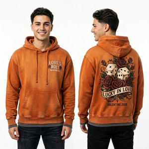 Sweat à capuche homme streetwear urbain 500 GSM ultra lourd, pull personnalisé avec impression et broderie, coupe oversize et carrée - Product Image 2