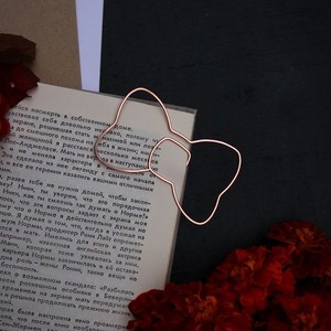 Handmade Copper Wire <b>Bookmark</b> Floral Design Durable Metal Page Marker Elegant Book Accessory Gift Readers Students Office Use - Product Image 5
