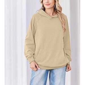 Nueva llegada de sudaderas con capucha para mujer, 100% algodón, tejidas, de invierno, manga larga, lisas, cómodas y casuales, de Bangladesh. - Product Image 2