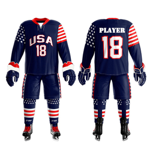 Uniformes de Hockey sobre Hielo Personalizados al por Mayor de la Mejor Calidad, Diseño con Logotipo Personalizado, Transpirables, para Hombre y Unisex, Tallas Grandes, Precio al por Mayor, Casuales - Product Image 4