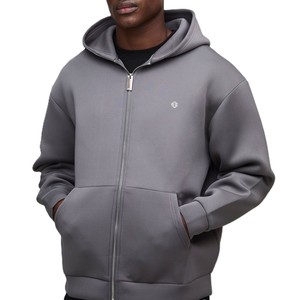 เสื้อฮู้ดผู้ชายผ้าฝ้ายฟลีซแบบซิปเต็มตัว ดีไซน์มินิมอล สตรีทแวร์ รับผลิตโลโก้ตามสั่ง ผลิตเสื้อผ้าโดยตรงจากโรงงาน - Product Image 2