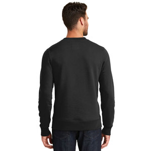 Sweat-shirts noirs en tricot pour hommes, 100% coton, molleton français, col rond, coupe ample, personnalisable - Product Image 2