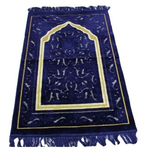 Janamaz Carpets Sejadah Muslim Prayer Rug Islamic Velvet Portable Waterproof Indoor Home Masjid Rugs Wholesale OEM Prayer <b>Mats</b> - Product Image 2