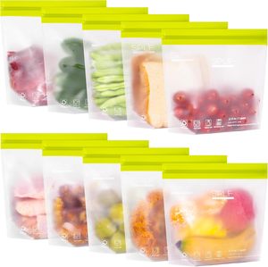 Sacs de congélation réutilisables de type stand-up, compatibles lave-vaisselle, extra épais, pour le stockage des aliments - Product Image 1