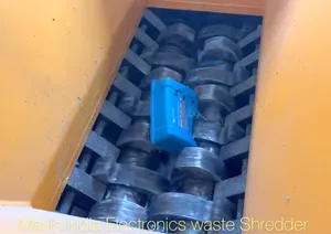 Broyeur de déchets électroniques de qualité supérieure pour application industrielle, capacité de 750-1000 kg/h, broyeur de panneaux solaires à double arbre - Product Image 2