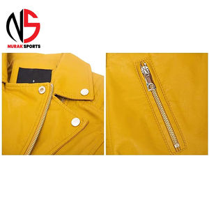 Chaquetas de mujer de nuevo diseño al por mayor OEM, transpirables, cómodas, de cuero genuino de alta calidad con logotipo personalizado en Nurak - Product Image 4