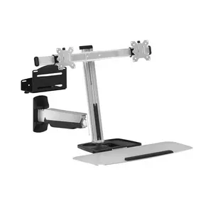 Office Dual Display Sit-Stand Workstation VESA Wall Monitor Desk Mount