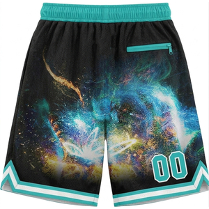 Shorts en mesh personnalisés avec impression sublimée, respirants, pour le basketball et le streetwear - Product Image 3