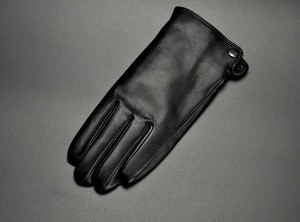 Leather Gloves Wrist Length <b>Thermal</b> Unlined Plain Style Winter Warmth Daily Use - Product Image 2