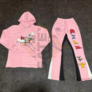 Conjuntos Deportivos de Felpa de Algodón Orgánico 100% con Estampado Personalizado del Fabricante, Modelo Vantage de Peso Pesado, Servicio OEM para Hombre - Product Image 1