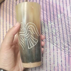 Diseño antiguo cuerno Natural Oso de Cristal corto bebiendo Koi taza exquisito estilo Animal tallado hecho a mano regalos de negocios directos - Product Image 1