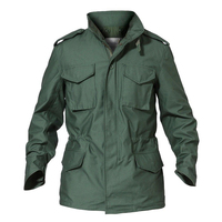 Veste safari à capuche verte pour homme, longue, en toile, résistante à l'eau, parka d'extérieur avec fermeture à boutons et plusieurs poches