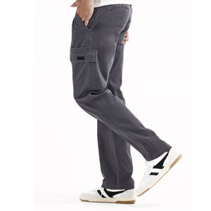 Pantalon cargo de style jogger pour homme, avec poignets élastiques, taille à cordon de serrage, coupe athlétique, pantalon utilitaire de haute qualité - Product Image 1