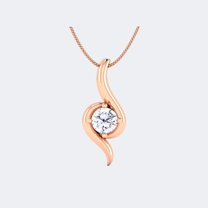 Collar Solitario con Diamante Cultivado en Laboratorio, Corte Brillante Redondo, 0.50CTW, Chapado en Oro de 18K, con Certificado IGI - Product Image 3