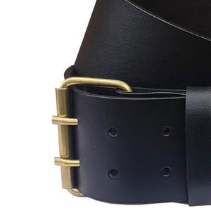 Ceintures de kilt Highlanders de qualité supérieure avec large sangle noire et boucle en laiton à double ardillon, vente en gros OEM ODM - Product Image 3