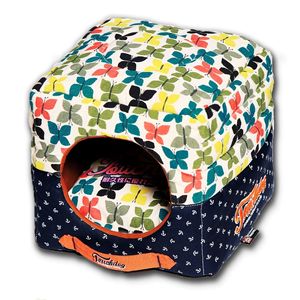 Cuccia per Cani 2-in-1 Convertibile e Reversibile, Design a Farfalla, Pieghevole e Quadrata - Product Image 1