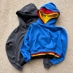 Sweat à capuche personnalisé triple couche en molleton épais, pull à capuche surdimensionné style streetwear, marque privée OEM - Product Image 1