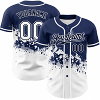 Jersey Baseball Lengan Pendek V-Neck Polos Ukuran Besar Unisex, Bahan Polyester 100% Bernapas, Cetak Sublimasi