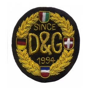 Parche bordado a mano con lentejuelas y hilo metálico para blazer, emblema heráldico, insignia bordada, parche de hilo metálico, fabricante - Product Image 3