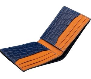 Portefeuille court de luxe pour homme en cuir véritable Luxali, format 8x11,5 cm, fermeture à rabat, porte-cartes - Product Image 1