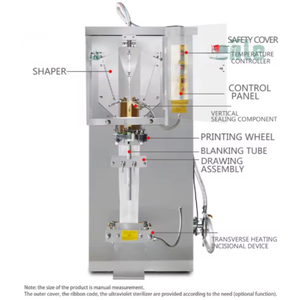 Automatic Liquid Pouch Packing Machine Water Beverage Sachet Filling Sealing Machine with Auto Cutting Pure Water Cutting liquid - Product Image 4