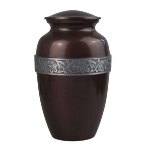 Urna Funeraria de Metal con Diseño Floral, para Cenizas Humanas Adultas, Estilo Art Deco Moderno, Hecha a Mano, Capacidad Personalizada, Superventas - Product Image 2