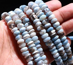 Natural Blue Boulder <b>Opal</b> Rondelle Beads 8mm 9mm Blue <b>Opal</b> Gemstone Beads Wholesale Bulk <b>Opal</b> Beads For Jewelry Making Strand - Product Image 3