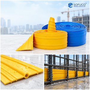 Tensile ≥12-18 MPa Virgin PVC Resin Construction Joint Waterstop Sofuco SF-V150-ST for Residential Basement <b>Waterproofing</b> Orders - Product Image 2