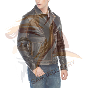 Professional Manufacturer Made <b>Men</b> <b>Leather</b> <b>Jacket</b> Fully Customized Made Anti Wrinkle <b>Leather</b> <b>Jackets</b> For Adults - Product Image 5