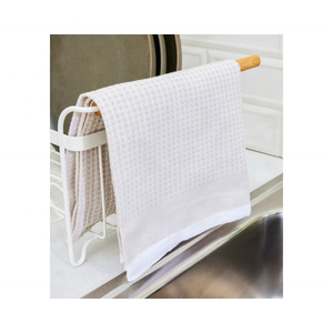 Juego de ropa de cocina con estampado ligero reciclable con Tini abstracto, paños de cocina de algodón 100% bordados de estilo a cuadros pequeños - Product Image 1