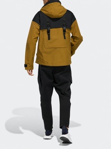 Blouson Bomber Homme Couleur Unie Fermeture Éclair Coupe-Vent Décontracté Automne Coupe Classique Extérieur Toile Nylon Logo Avant - Product Image 2