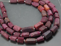 Perles tubulaires en cristal rubis mat facetté, brin de pierres précieuses roses de 8 pouces, entretoises cylindriques lâches, fournitures pour la fabrication de bijoux et colliers DIY