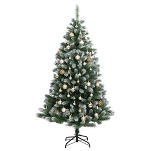 Sapin de Noël Artificiel Articulé avec 300 LED et Ensemble de Boules 180 cm pour Décorations Festives - Product Image 4