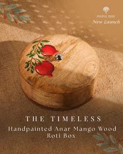 Wooden Enamel Roti <b>Box</b>-Eco-Friendly Dishwasher Safe Handcrafted <b>for</b> <b>Presents</b> - Product Image 2