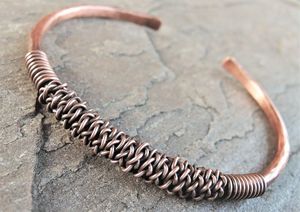 Copper Fashion Bracelet With Handmade <b>Engraved</b> Design For Men Women And Gift Jewelry Collection - Product Image 5