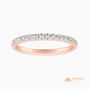 Anillo de Compromiso y Matrimonio de Eternidad con Moissanita en Plata Chapada en Oro Rosa, Engaste de Garras, Joyería Nupcial de Lujo para Mujer - Product Image 1
