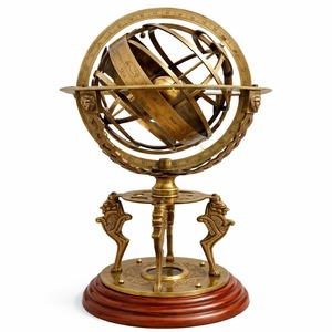 Sphère armillaire en laiton faite à la main, décoration nautique vintage - Product Image 3
