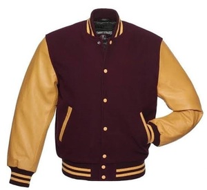Custom PU Leather Varsity Jacket Wholesale OEM Manufacturer Supplier Wool Body Letterman Style Private <b>Label</b> Bulk Production - Product Image 5