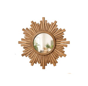 Miroir mural décoratif vintage ovale, style baroque antique doré, miroir suspendu pour chambre à coucher, salon, commode, décoration - Product Image 4