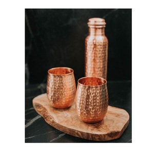 Heritage Copper Drinking Glass Handmade Tumbler Ayurvedic Wellness Vessel Elegant Dining Kitchen Durable Premium Metal <b>Cup</b> - Product Image 5